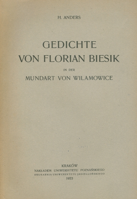 H.Anders - "Gedichte von Florian Biesik"